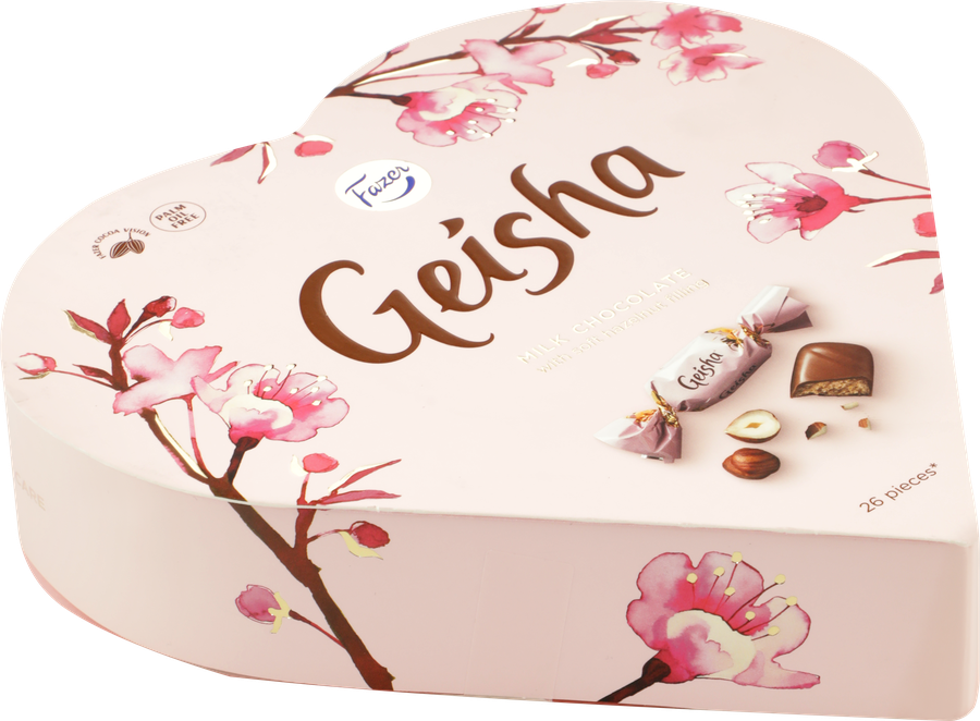 Конфеты GEISHA из молочного шоколада с ореховой начинкой из фундука, 190г, предпросмотр