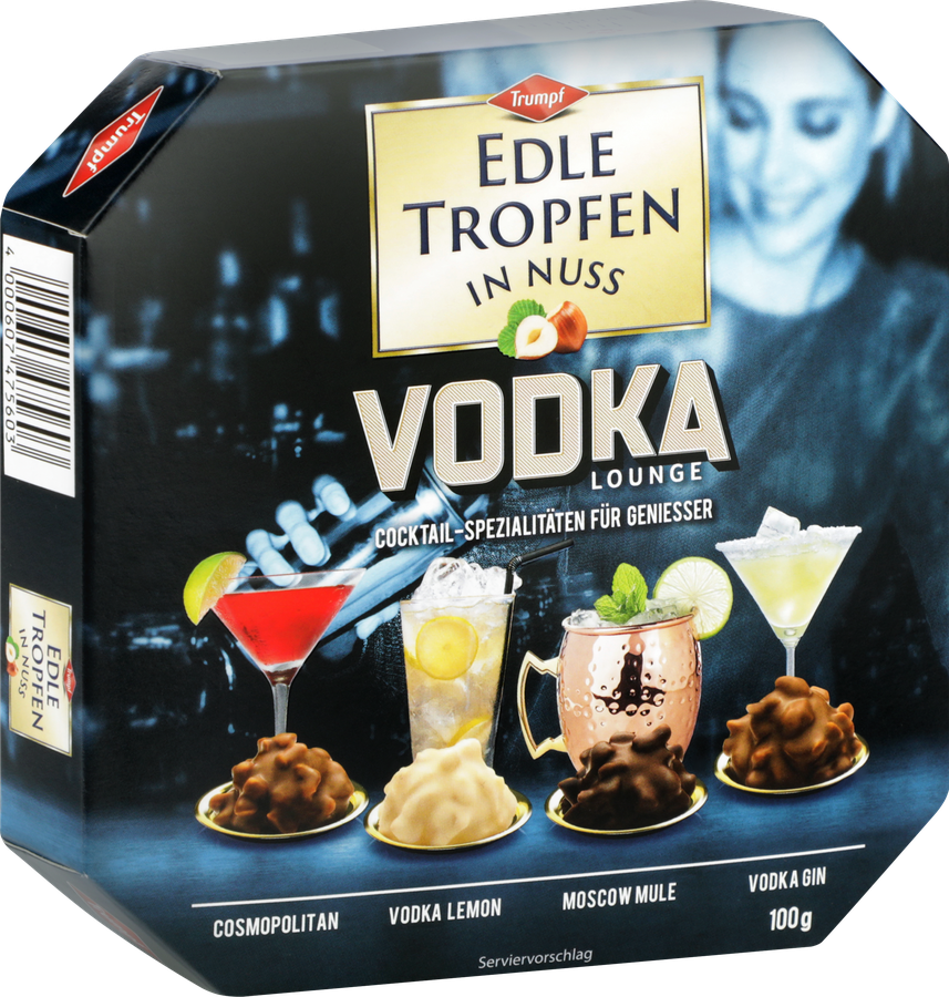 Конфеты шоколадные TRUMPF Edle Tropfen In Nuss Vodka Lounge, 100г, превью