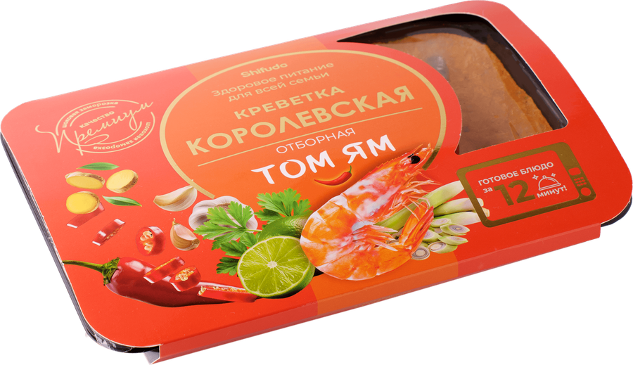Креветки Королевские сыромороженые ШИФУДО отборные целые в заливке Том Ям, 550г, предпросмотр