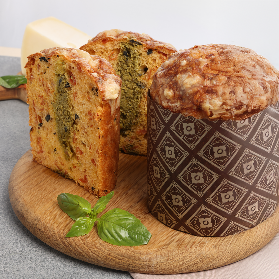 Кулич с пепперони, маслинами и соусом песто, 240г, предпросмотр