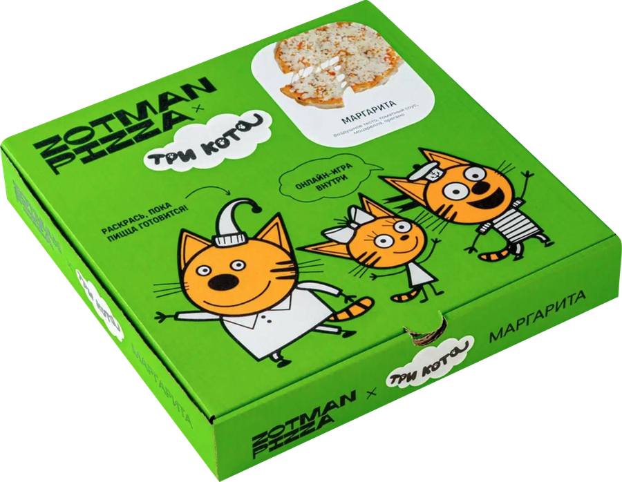 Пицца ZOTMAN Три кота Маргарита, 260г, предпросмотр