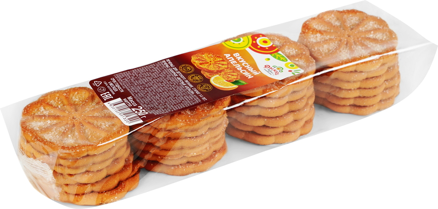 Печенье сахарное ДЫМКА Вкусный апельсин, 250г, предпросмотр