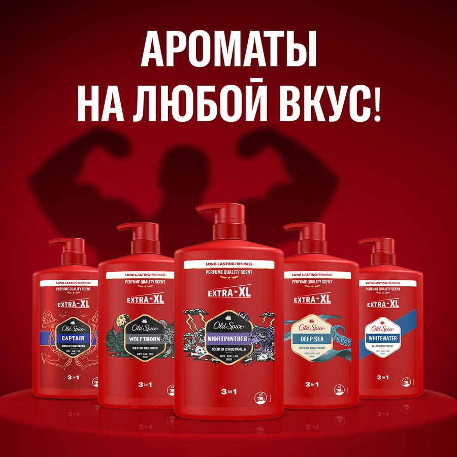 Гель для душа+Шампунь OLD SPICE Nightpanther, 1000мл, превью