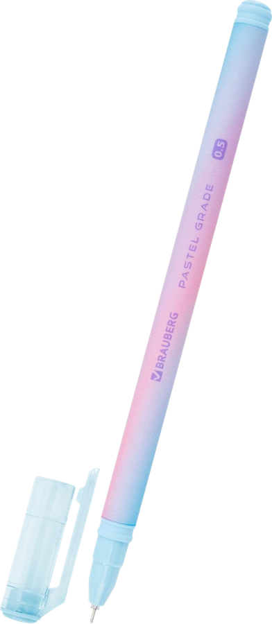 Ручка гелевая BRAUBERG Grade Pastel, синий, предпросмотр