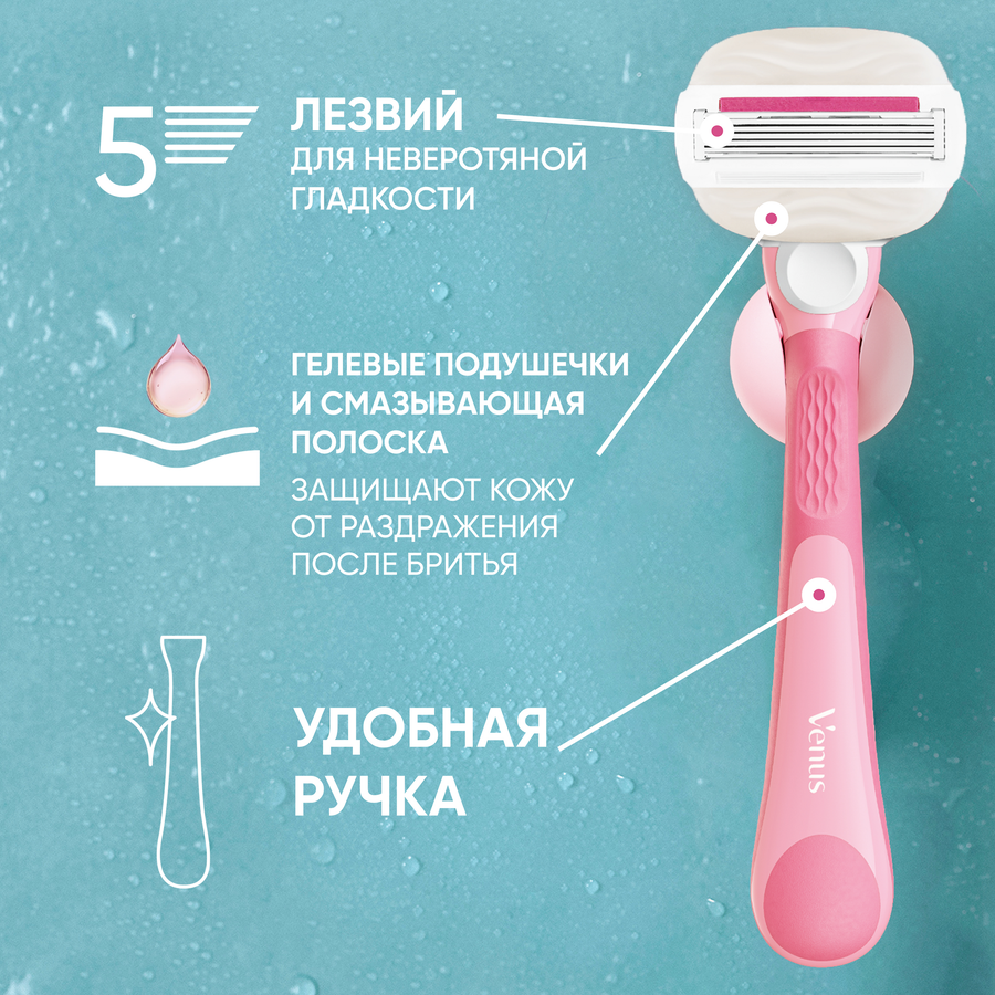 Бритва GILLETTE Venus Miami со сменной кассетой +держатель, предпросмотр