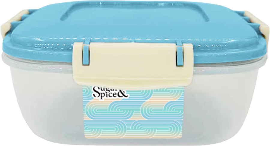 Контейнер для продуктов SUGAR&SPICE Barberry,&nbsp;герметичный,&nbsp;квадратный,&nbsp;голубой, 0.7л, предпросмотр