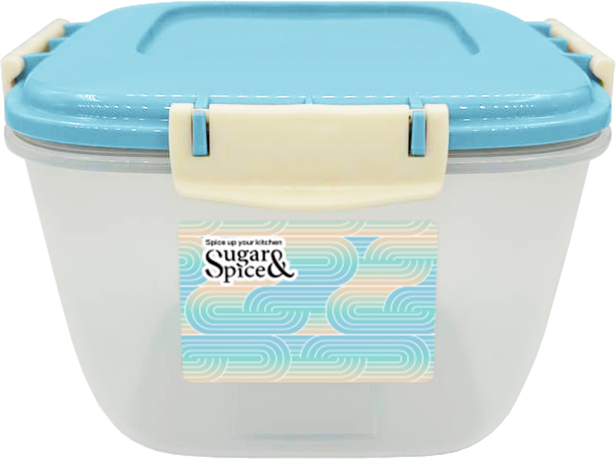 Контейнер для продуктов SUGAR&SPICE Barberry,&nbsp;герметичный,&nbsp;квадратный,&nbsp;голубой, 1.35л, предпросмотр