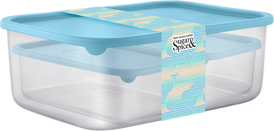 Контейнер для продуктов SUGAR&SPICE Vanilla,&nbsp;с&nbsp;гибкой&nbsp;крышкой, 4.5л, 1лх2шт, Арт. SE1678_Л, 3шт, превью