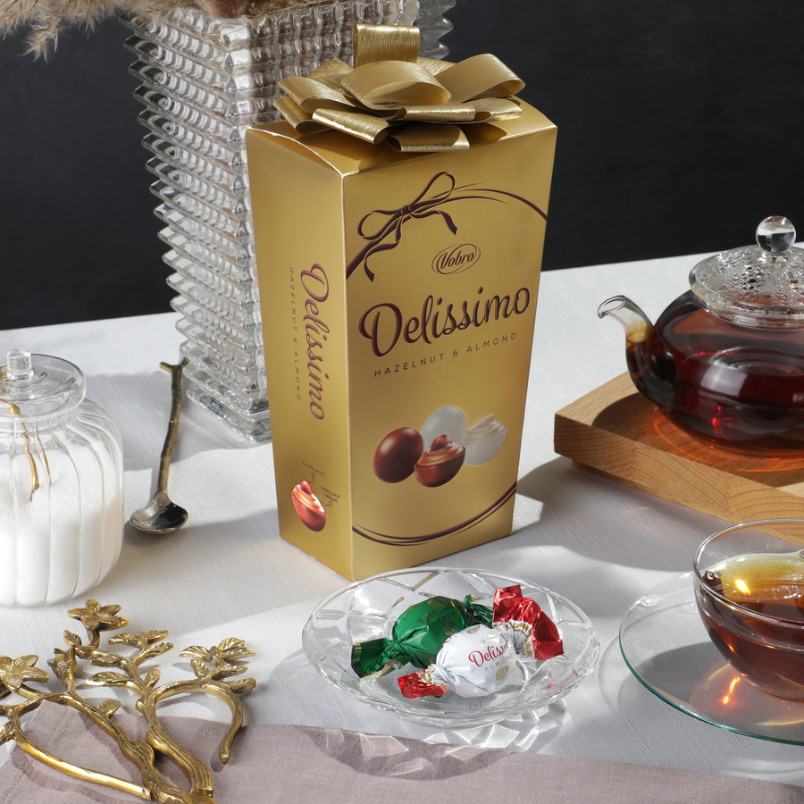 Конфеты VOBRO Delissimo Hazelnut & Almond пралине, 182г, предпросмотр