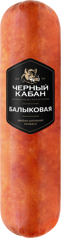 Колбаса копчено-вареная ЧЕРНЫЙ КАБАН Балыковая, 290г, превью