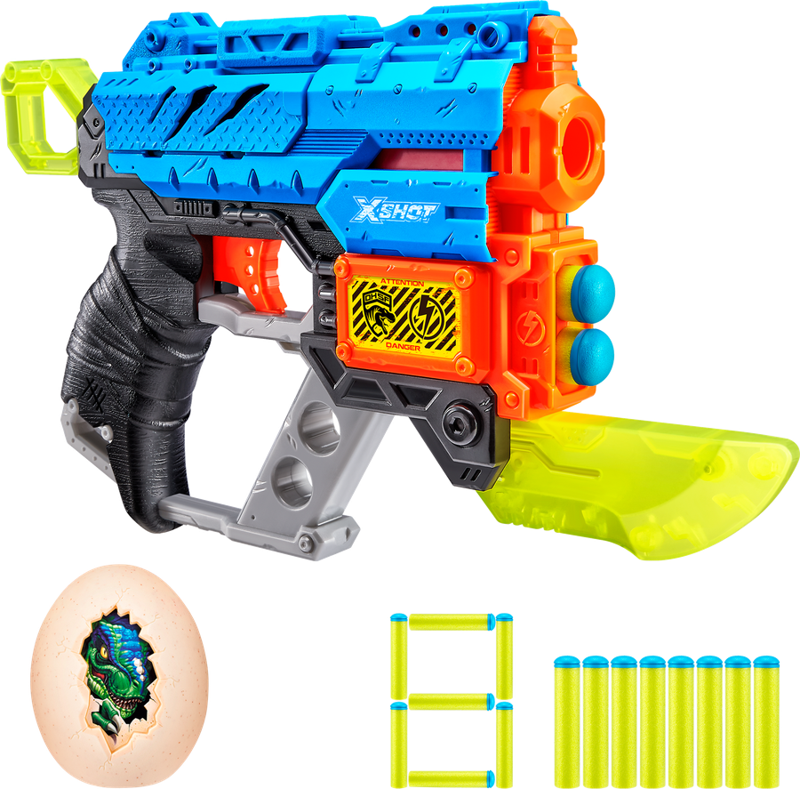 Бластер ZURU X-Shot Dino, мишень, 8 стрел, превью
