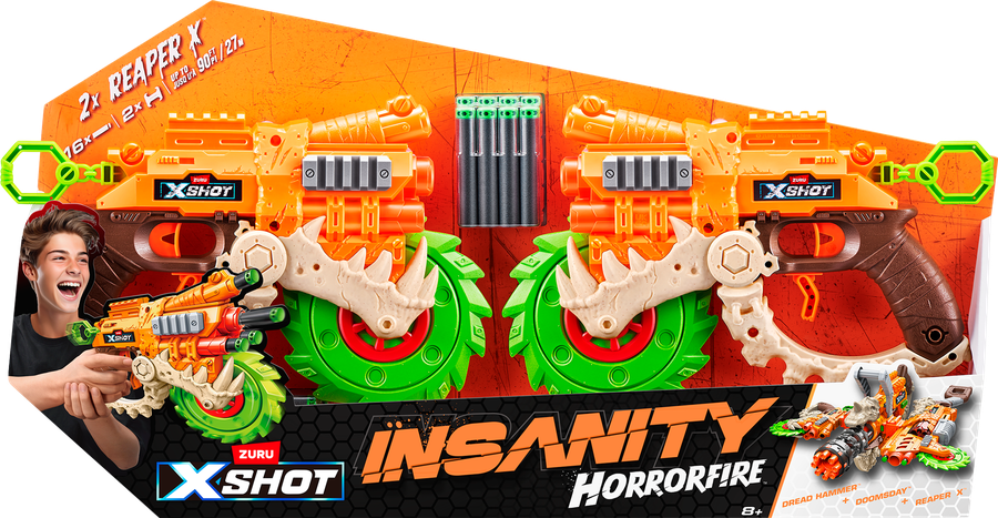 Набор игровой ZURU X-Shot Insanity Хоррорфайр Рипер Х Дуо, превью
