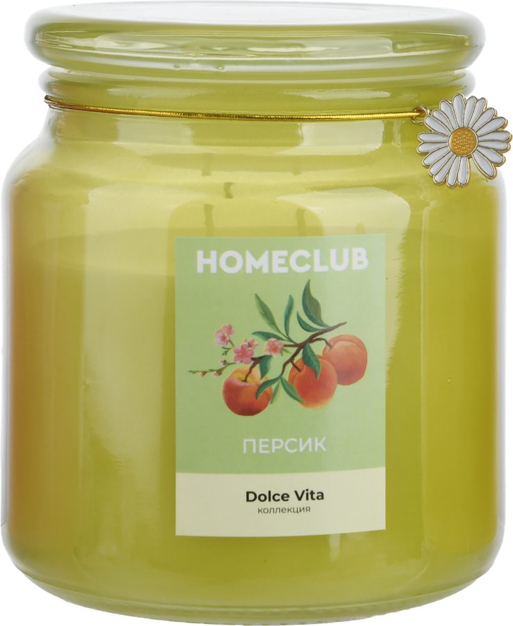 Свеча HOMECLUB Dolce vita, 10х11см, стекло, Арт. OC123, предпросмотр