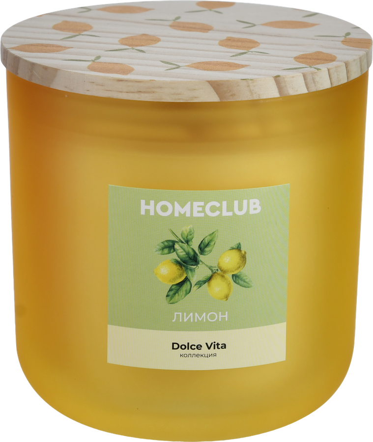 Свеча HOMECLUB Dolce vita, 10х10см, керамика, дерево, Арт. OC456, превью