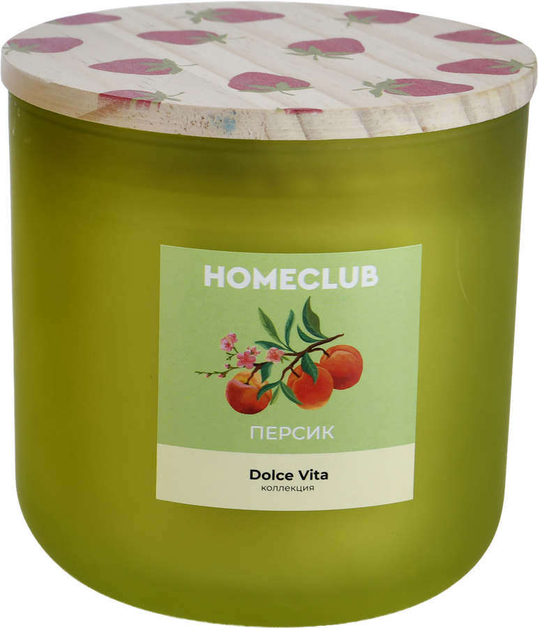 Свеча HOMECLUB Dolce vita, 10х10см, керамика, дерево, Арт. OC456, превью