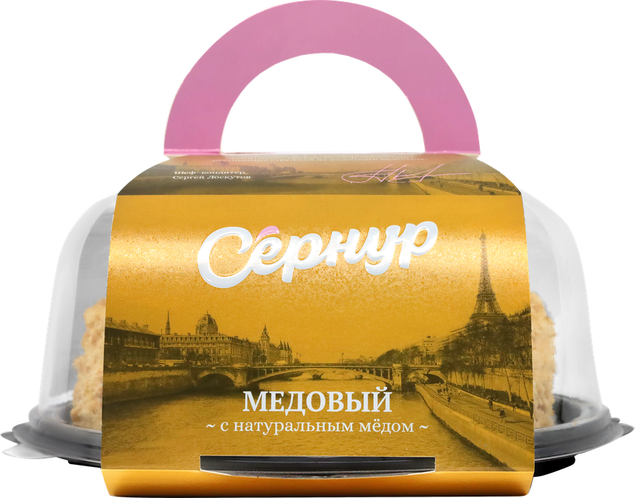 Торт бисквитно-кремовый СЗ СЕРНУРСКИЙ Медовый, 600г, предпросмотр