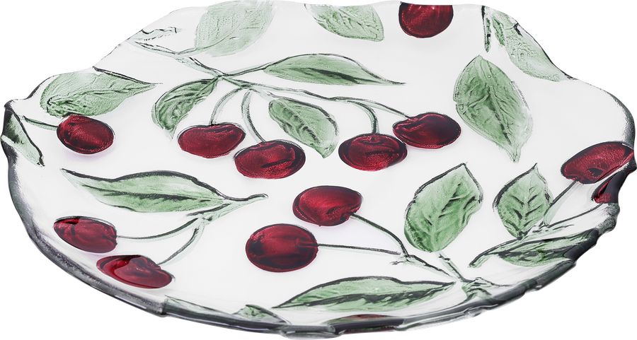 Тарелка сервировочная HOMECLUB Cherry 21см, стекло, Арт. HG124, предпросмотр