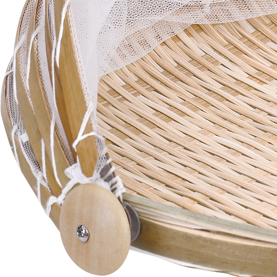 Корзина для фруктов HOMECLUB Rustic, 30см, бамбук, полиэстер, Арт. CS78, предпросмотр