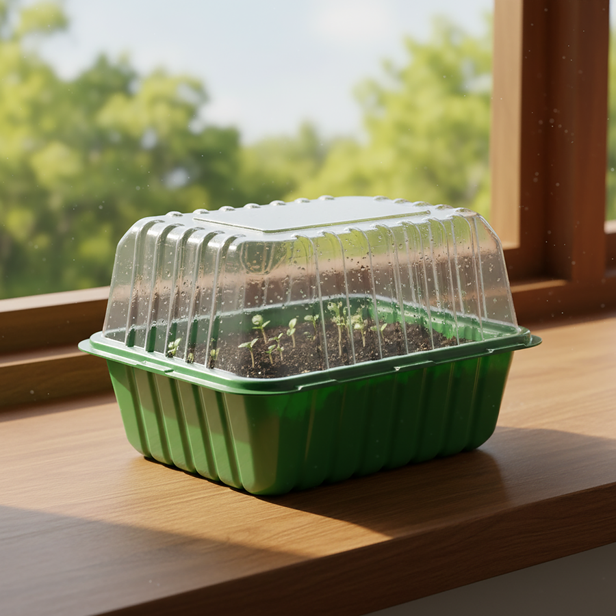 Мини-парник для выращивания рассады GIARDINO CLUB 21х16х6,5см с крышкой, на 1 кассету, Арт. 64673, превью