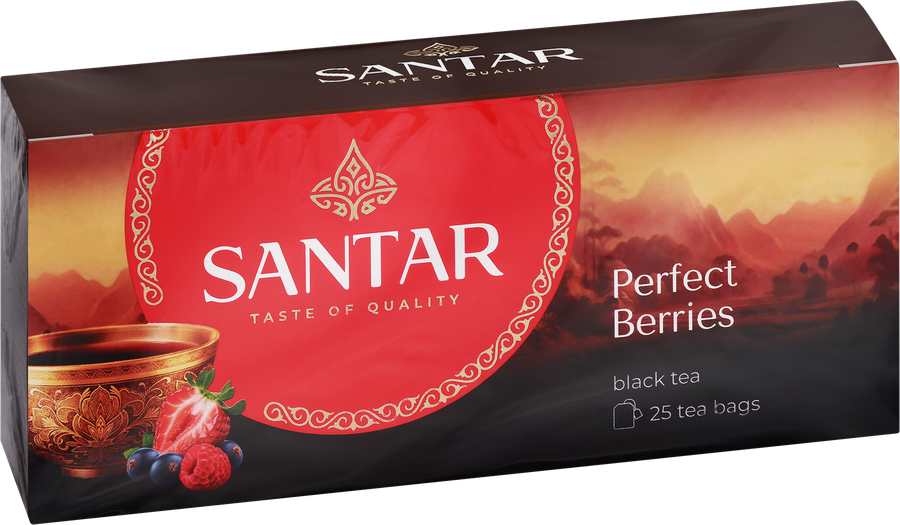 Чай черный SANTAR Perfect Berries с лесными ягодами, 25пак, превью