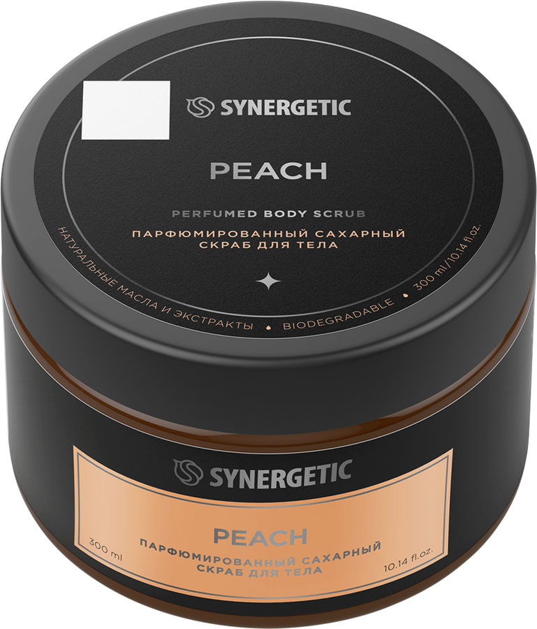 Скраб для тела SYNERGETIC Персик, 300мл, предпросмотр