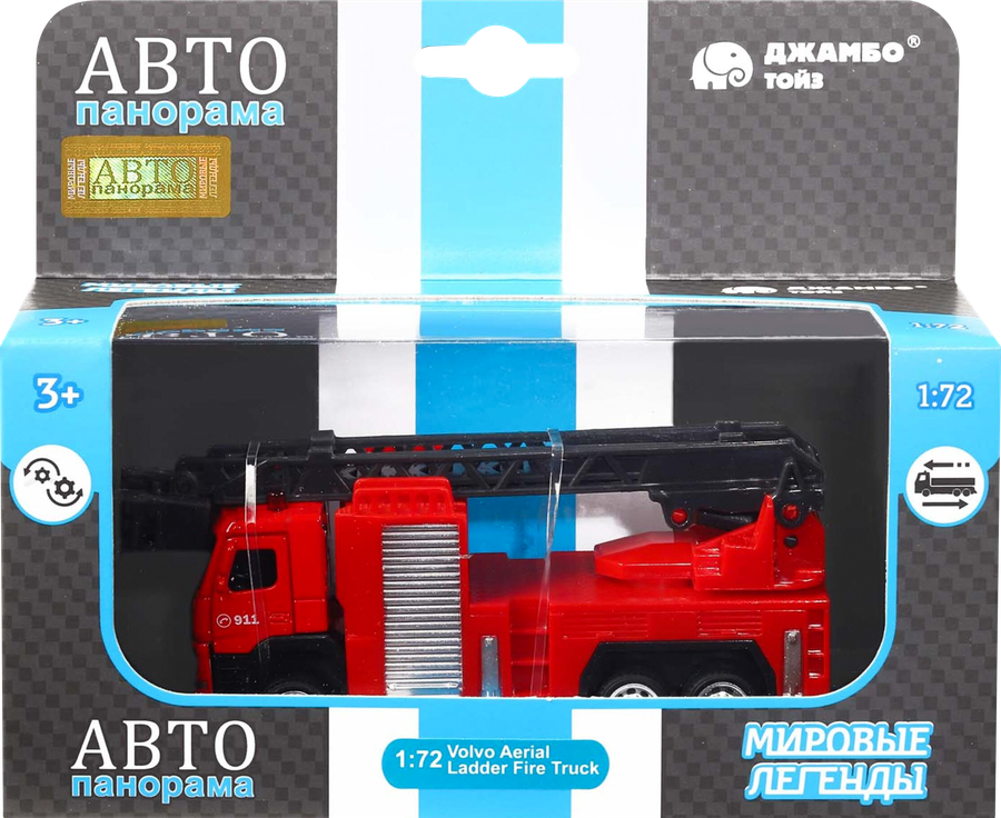 Машинка АВТОПАНОРАМА 1:52-72 транспорт в миниатюре, открывающиеся двери, предпросмотр