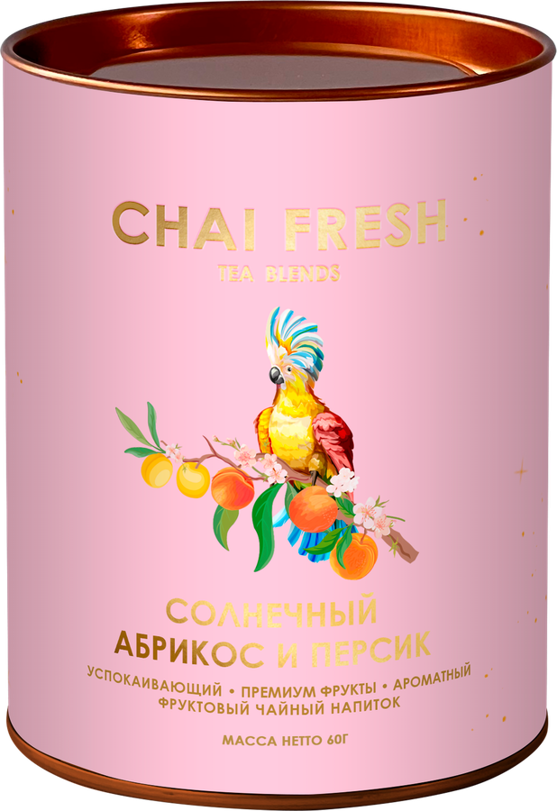Набор чая CHAI FRESH Солнечный абрикос, манго, мята листовой, 120г, предпросмотр
