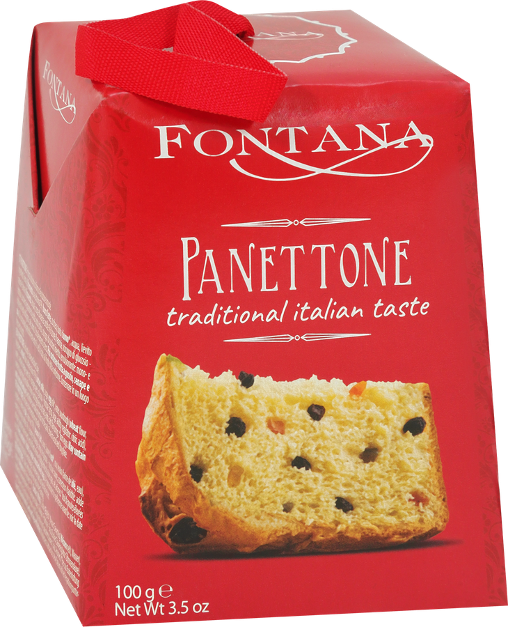 Кулич FONTANA Мини Панеттоне с изюмом и цукатами, 100г, предпросмотр