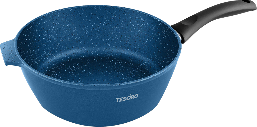 Сотейник TESORO Delio Induction total azure 26см, высокий, литой алюминий, Арт. TDL120126tai, предпросмотр