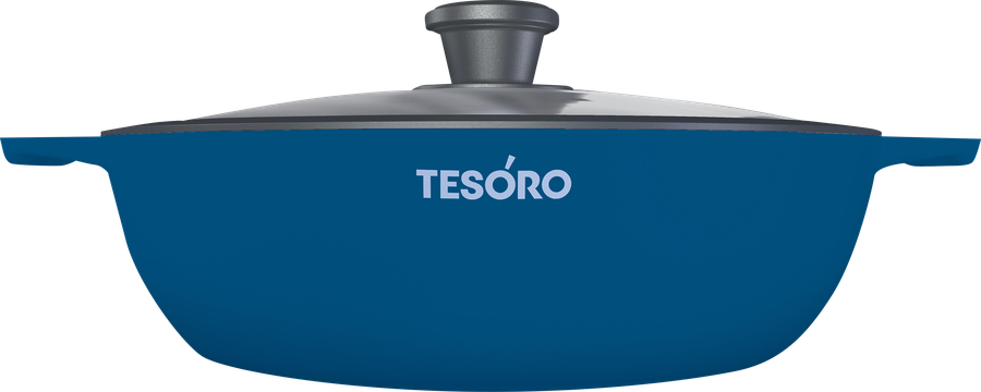Жаровня TESORO Delio Induction total azure, литой алюминий, 3л, Арт. TDL030130tai, превью