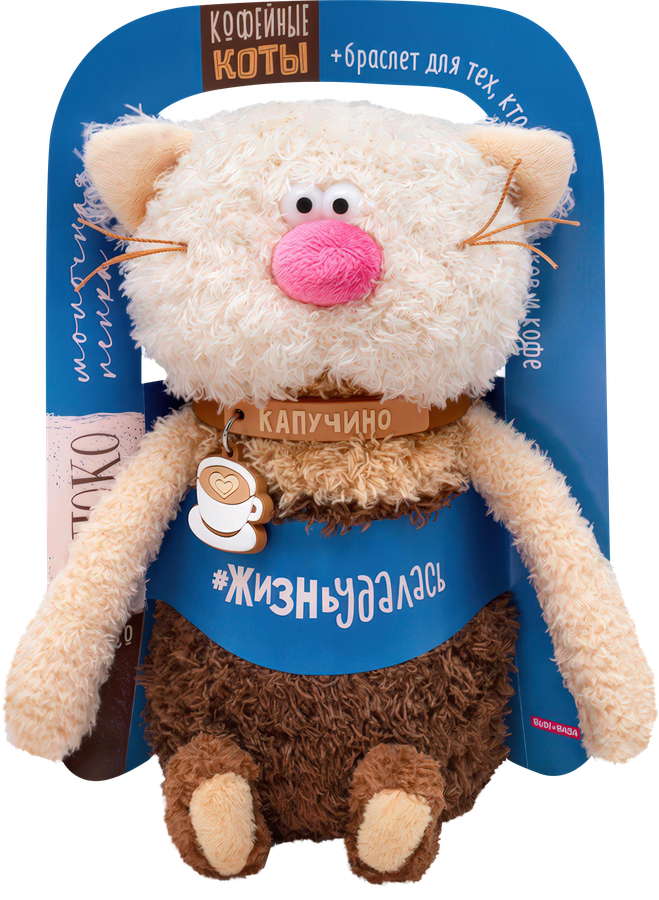 Игрушка мягкая BUDIBASA Кофейные коты, в ассортименте, превью