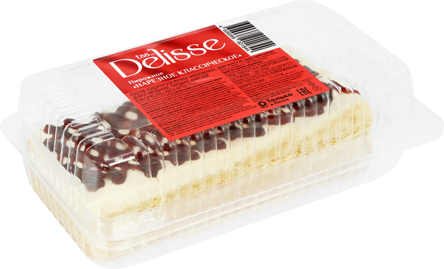 Пирожное DELISSE Классическое, нарезное, 190г, предпросмотр