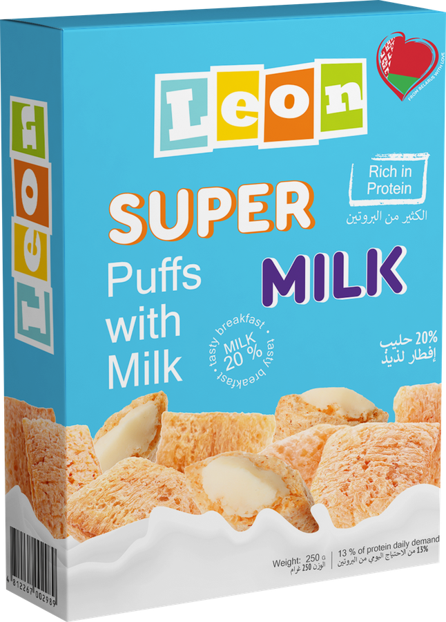 Готовый завтрак LEON BABY Leon, подушечки с молоком, 250г, предпросмотр