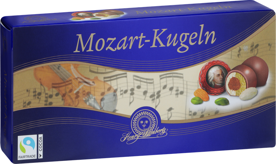 Конфеты шоколадные LAMBERTZ Mozart-Kugeln с мягкой марципановой начинкой со вкусом фисташки в молочном шоколаде, 200г, превью