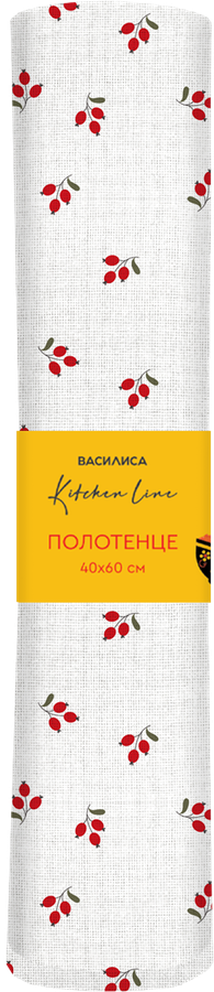 Полотенце ВАСИЛИСА Ягодки 40х60см, набивное, превью