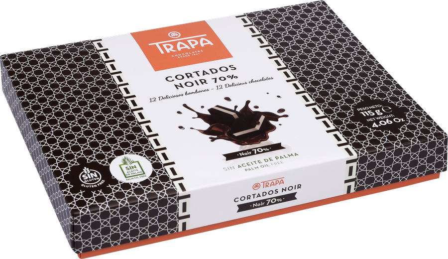 Конфеты шоколадные TRAPA Cortados Noir, 115г, предпросмотр
