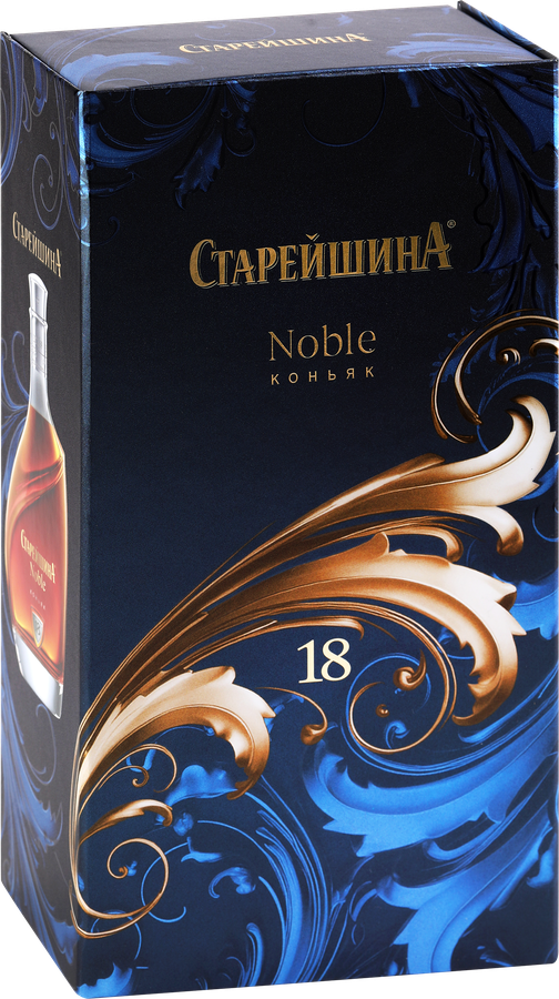 Коньяк СТАРЕЙШИНА Noble старый КС 18 лет 40%, п/у, 0.5л, превью