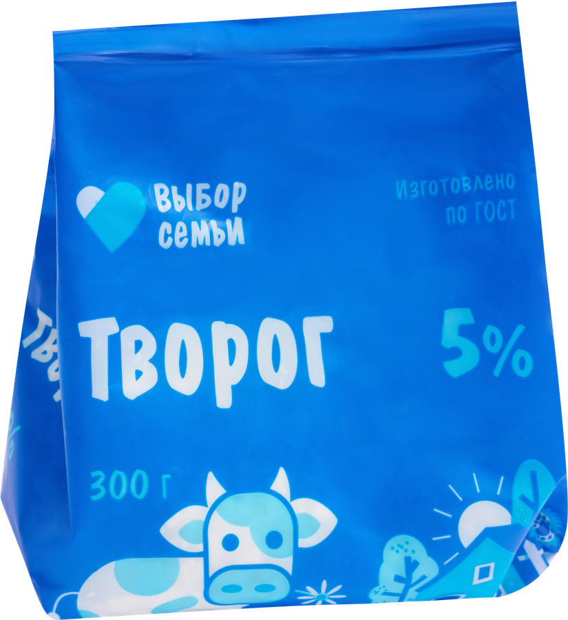 Творог ВЫБОР СЕМЬИ 5%, без змж, 300г, превью
