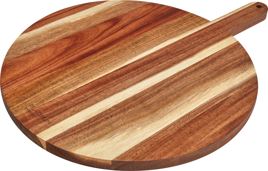Доска разделочная PLATUNUM CHOICE Brown круглая, акация, 52х40х2см, Арт. SML-3, предпросмотр