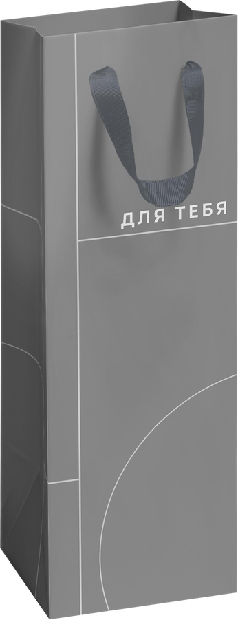 Пакет подарочный CITY HOME TRADE Basic Men под бутылку премиум 12х38х10см, 1шт, превью