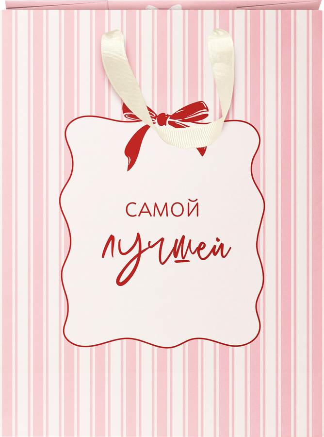 Пакет подарочный CITY HOME TRADE Cherry Lady 14х19х9см эффект, 1шт, предпросмотр