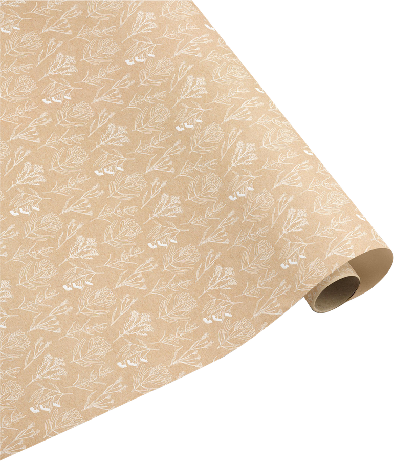 Бумага декоративная CITY HOME TRADE Spring flower в стиле крафт 70х100см, 80г, 1шт, предпросмотр