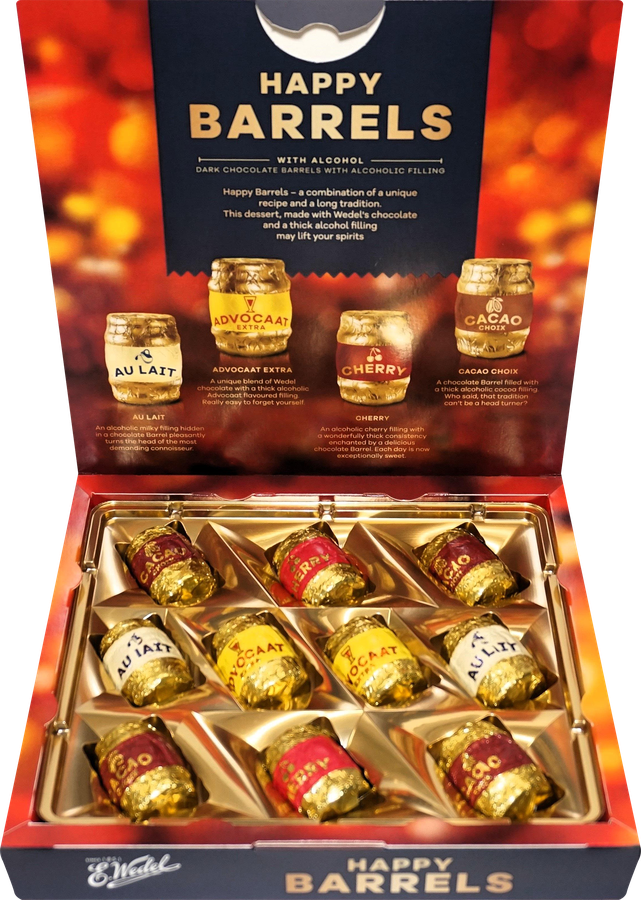 Конфеты HAPPY BARRELS Ассорти с ликерной начинкой, 200г, превью