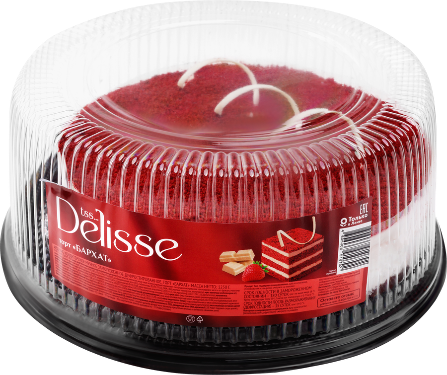 Торт DELISSE Бархат, 1,25кг, превью