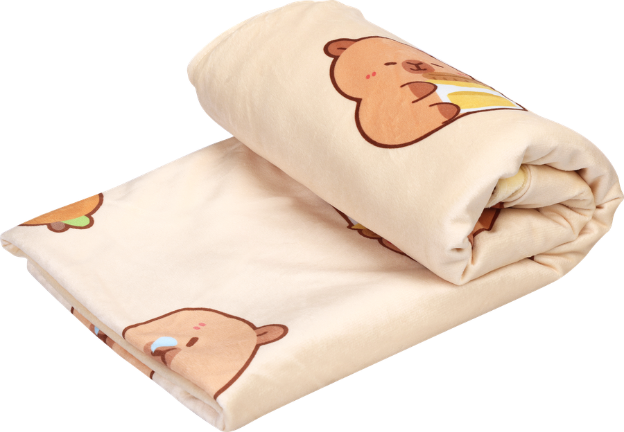 Игрушка BIGGA Животные Выдра/Капибара, с пледом, Арт. 255-227A-40CM, предпросмотр