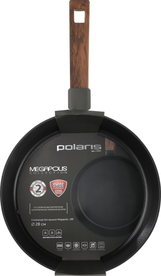 Сковорода POLARIS 28см, коричневый, Арт. Megapolis-28F, предпросмотр