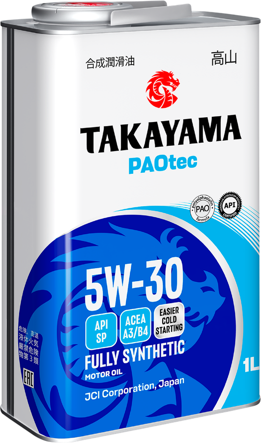 Масло моторное TAKAYAMA Paotec 5W-30 A3/B4 SP, Арт. 6056070, 1л, превью