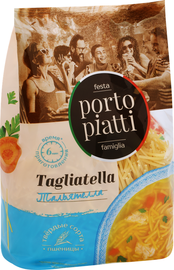 Макароны PORTO PIATTI Тальятелла, 400г, предпросмотр