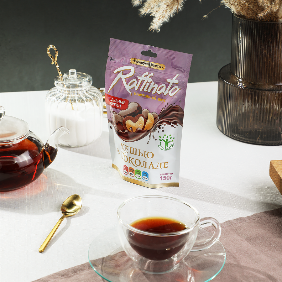 Конфеты RAFFINATO кешью в темном шоколаде, 150г, предпросмотр
