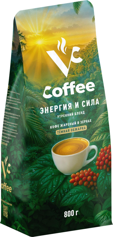 Кофе зерновой VC Утренний бленд жареный, 800г, предпросмотр